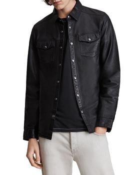 ALL SAINTS | Irwin Leather Regular Fit Button Down Shirt商品图片,独家减免邮费