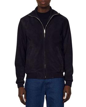 sandro外套是什么牌子, Sandro | Daren Zip Front Suede Jacket商品图片 4折, 独家减免邮费