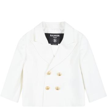 商品Balmain | Balmain Black Jacket For Baby Boy With Buttons,商家Italist,价格¥3420图片