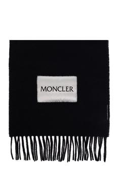 Moncler | Moncler Logo-Patch Fringed Scarf商品图片,9.6折