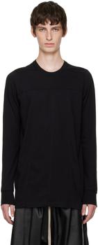 Rick Owens | Black Grid Level Long Sleeve T-Shirt商品图片,额外8.5折, 独家减免邮费, 额外八五折