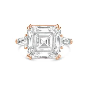 Diana M. | 18kt rose gold lab grown asscher cut and baguette engagement ring featuring 2 ct center and 0.50 cts on the sides,商家Premium Outlets,价格¥14065