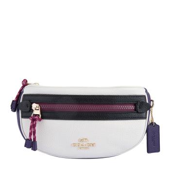 Coach腰包, Coach | coach 蔻驰 白色紫色拼接女士腰包 F84230IMCHK商品图片 满$100享9.5折, 满折