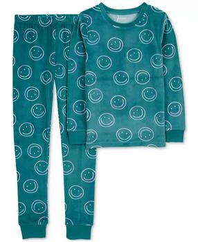 Carter's | Little & Big Girls Smile Face Fuzzy Velboa Pajamas, 2 Piece Set,商家Macy's,价格¥165