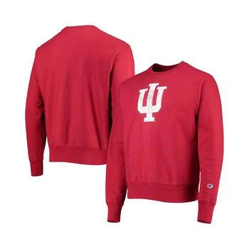 CHAMPION | Men's Crimson Indiana Hoosiers Vault Logo Reverse Weave Pullover Sweatshirt 独家减免邮费