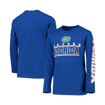 推荐Youth Boys Royal Florida Gators Transition Two-Hit Long Sleeve T-shirt商品