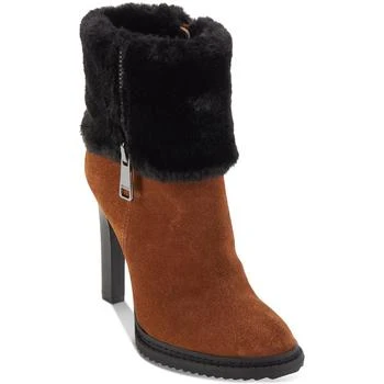 推荐DKNY Womens Sonya Suede Faux Fur Ankle Boots商品