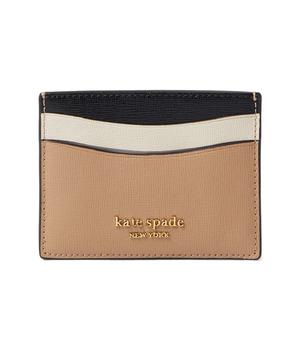 Kate Spade | Morgan Color-Blocked Saffiano Leather Card Holder商品图片,6折, 独家减免邮费