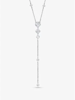 Michael Kors | Precious Metal-Plated Sterling Silver Cubic Zirconia Lariat Necklace 
