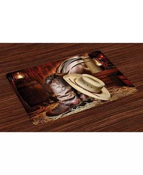 Ambesonne | Western Place Mats, Set of 4,商家Macy's,价格¥228