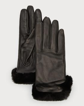 商品Leather & Shearling Vent Gloves图片