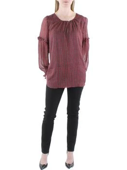 Tommy Hilfiger | Womens Print Split Neck Pullover Top 5.7折