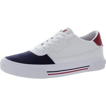 秋装Pad Lifestyle, Tommy Hilfiger | Tommy Hilfiger Mens Ezan Faux Leather Lifestyle Fashion Sneakers商品图片 6.2折