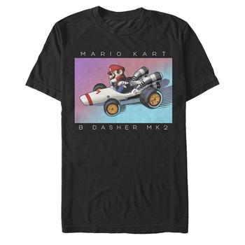 Nintendo | Nintendo Men's Mario Kart B Dasher Mk2 Racer Short Sleeve T-Shirt商品图片,独家减免邮费