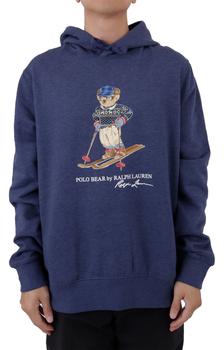 推荐Graphic Fleece Pullover Hoodie - Rustic Navy Heather商品