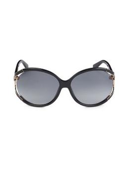 推荐65MM Plastic & Metal Oversized Sunglasses商品