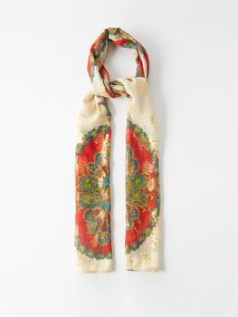 推荐Paisley-print silk scarf商品