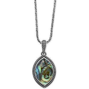 Effy | EFFY® Abalone Marquise 18" Pendant Necklace in Sterling Silver商品图片,7.9折×额外8折, 额外八折