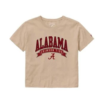 League Collegiate Wear | Women's Tan Alabama Crimson Tide Banner Clothesline Cropped T-shirt,商家Macy's,价格¥258