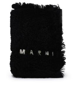 推荐Marni Logo Embroidered Shearling Crossbody Bag商品