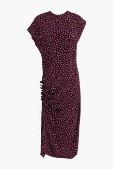 Paco Rabanne是什么牌子, Paco Rabanne | Ruched floral-print stretch-jersey midi dress商品图片 4.5折