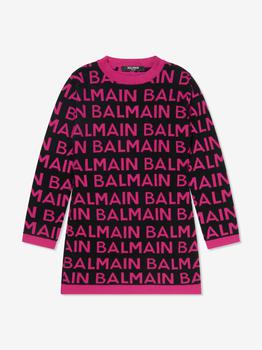 推荐Balmain Black Girls Logo Jumper Dress商品