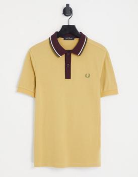 Fred Perry | Fred Perry knitted collar polo shirt in beige商品图片,