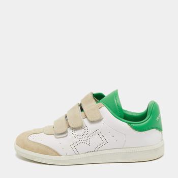 [二手商品] Isabel Marant | Isabel Marant Tricolor Suede and Leather Beth Velcro Sneakers Size 37商品图片,5折