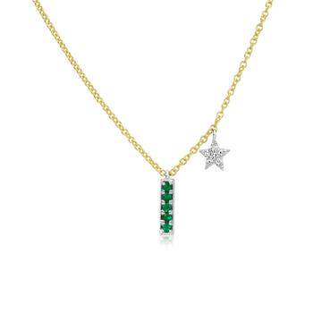 商品Emerald Bar and Diamond Star Necklace,商家Premium Outlets,价格¥2957图片