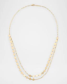 LANA | 14K Yellow Gold Laser Kite Blake Chain Double-Strand Necklace, 18"L,商家Neiman Marcus,价格¥7506