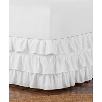 商品Levinsohn Textiles | Belles & Whistles 3-Tiered Ruffle King Bed Skirt,商家Macy's,价格¥663图片