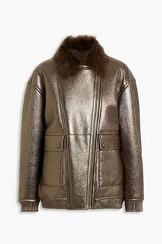 推荐Metallic shearling biker jacket商品