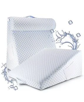 Clara Clark | Supportive Cooling Gel Memory Foam Triangle Bed Wedge Pillow - 12 Inches,商家Macy's,价格¥438