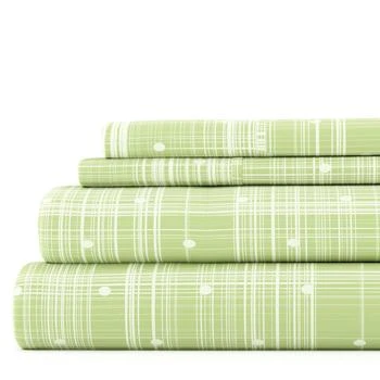 IENJOY HOME | Polka Dot Moss Pattern Sheet Set Ultra Soft Microfiber Bedding,商家Premium Outlets,价格¥207