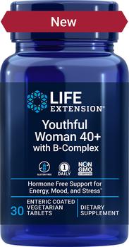 商品Life Extension Youthful Woman 40+ with B-Complex, 30 enteric-coated vegetarian tablet图片