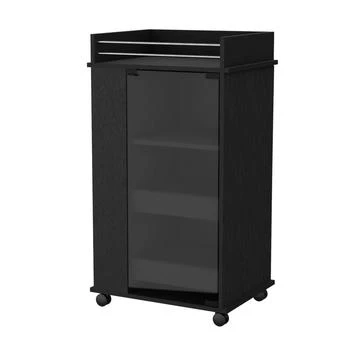 Homezia | Black Rolling Bar Cart With Wine Storage,商家Premium Outlets,价格¥2374