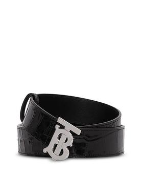 Burberry | Monogram Motif Embossed Leather Belt商品图片,独家减免邮费
