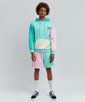 Reason Clothing | Pastel Color Block Fleece Hood Shorts Set商品图片,3.3折×额外8折, 额外八折