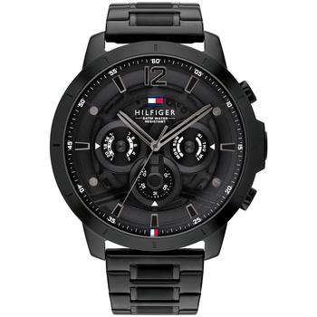 tommy hilfiger手表价格, Tommy Hilfiger | Men's Black Stainless Steel Bracelet Watch 50mm商品图片 8折×额外8.5折, 额外八五折