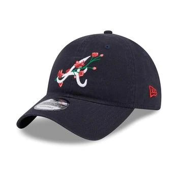 New Era | Youth Boys and Girls Navy Atlanta Braves Game Day Bloom 9TWENTY Adjustable Hat,商家Macy's,价格¥179
