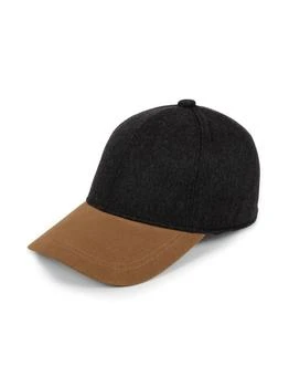 Bruno Magli | Suede & Cashmere Baseball Cap,商家Saks OFF 5TH,价格¥375