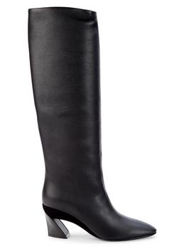 菲拉格慕女鞋, Salvatore Ferragamo | Antea Leather & Suede Knee-High Boots商品图片 2.7折