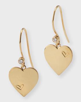 商品Brushed Heart Diamond Earrings图片