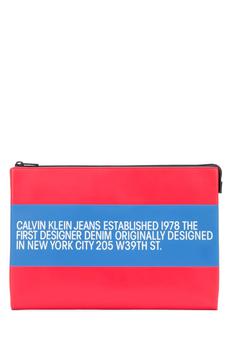 了解ck牛仔裤, Calvin Klein | Calvin Klein Jeans Men's Red Leather Pouch商品图片 