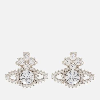 Vivienne Westwood | Vivienne Westwood Women's Valentina Orb Earrings - Platinum/White商品图片,