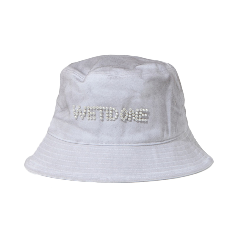 We11done All Over Logo Denim Bucket Hat - NOBLEMARS