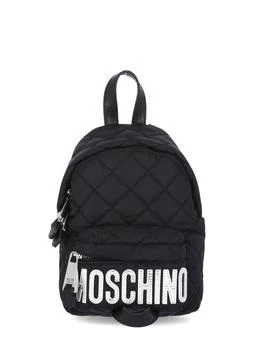 推荐Moschino Quilted Logo Mini Backpack商品