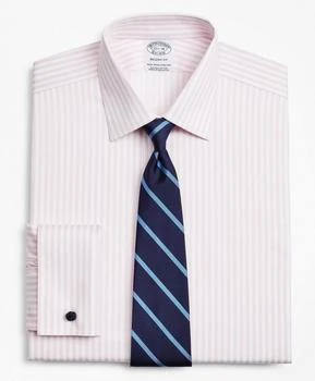 推荐Stretch Regent Regular-Fit Dress Shirt, Non-Iron Twill Ainsley Collar French Cuff Bold Stripe商品