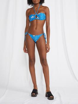 gani经典款, Ganni | Shell and chain-print halterneck bikini top商品图片 满$220享8.5折, 满折