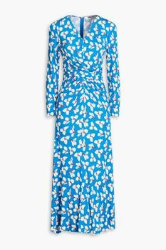 Diane von Furstenberg | Timmy ruched floral-print jersey midi dress,商家THE OUTNET US,价格¥1372